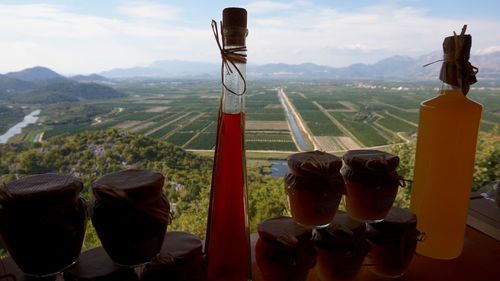 Panoramic view of landscape and mountain range