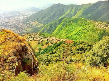 High angle view of landscape