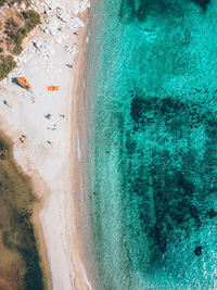 High angle view of beach