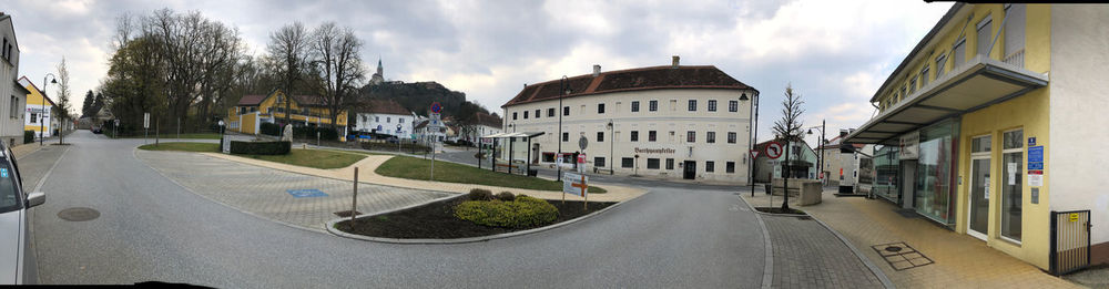 Panoramic shot of buildings against sky