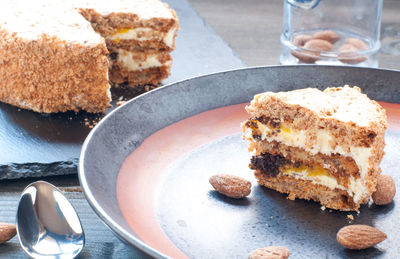 Close-up of cake on table