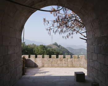 Archway of historical building