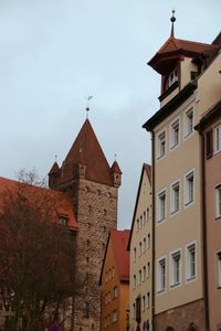 Low angle view of buildings against sky