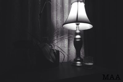 Lamp hanging on lamp post