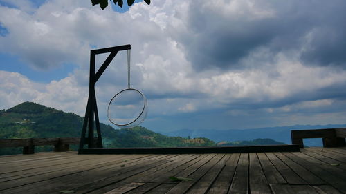 View of basketball hoop against sky