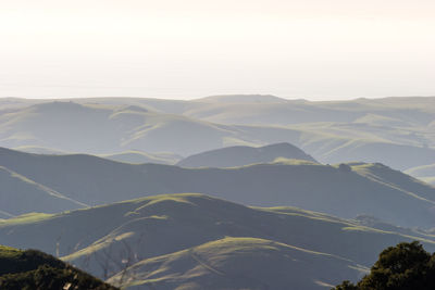 Scenic view of mountains against clear sky