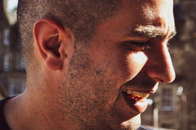 Close-up portrait of young man