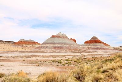 Scenic view of desert against sky