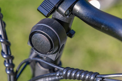 Close-up of bicycle handle