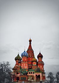 Low angle view of temple against sky