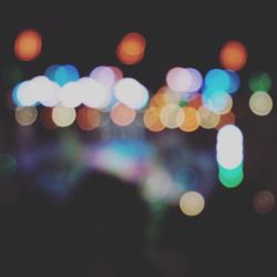 Defocused image of illuminated lights