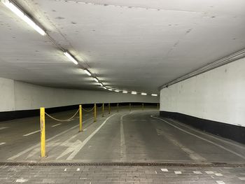 Empty road in tunnel