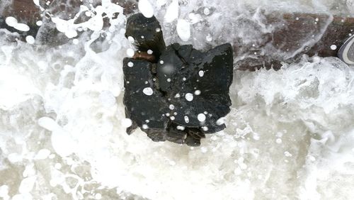 View of frozen lake