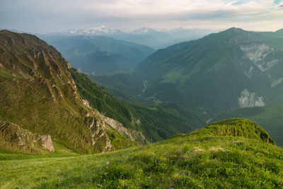 Beautiful gorge in the mountains. scenic view of mountains against sky