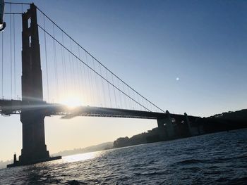 Bridge over calm sea