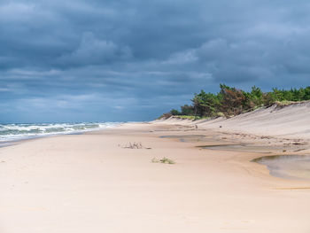 Coastal sand dune, slowinski national park between rowy and leba, baltic sea, poland