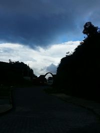 Road against cloudy sky