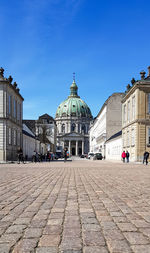 View of church against blue sky