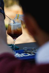 Close-up of drink on table