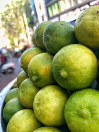 Close-up of fruits for sale at market stall