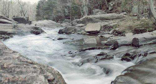 Scenic view of waterfall