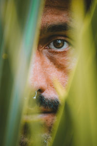 Close-up portrait of man