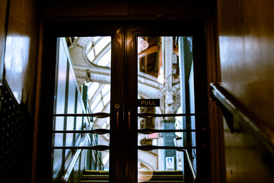 Interior door at a train station