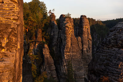 Rock formations at seaside