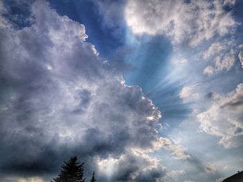 Low angle view of clouds in sky