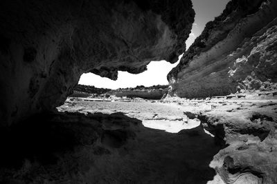 Rock formations in cave