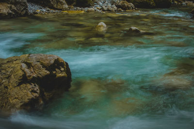 Rocks in sea