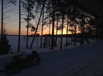 Scenic view of landscape at sunset