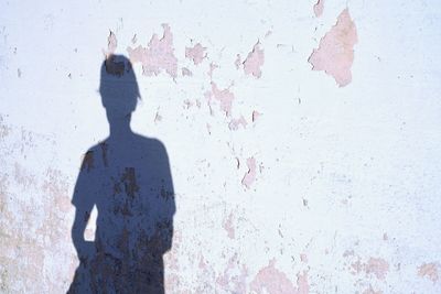 Shadow of person on wall