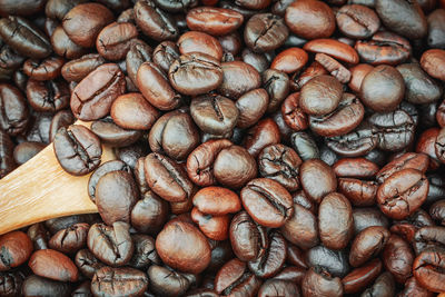 Full frame shot of roasted coffee