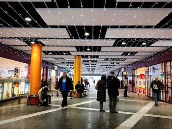 Group of people walking in airport