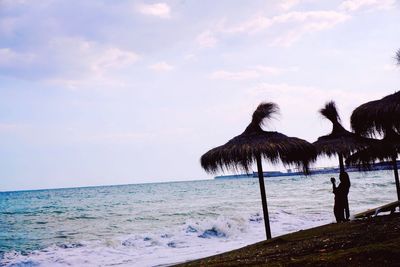 Scenic view of sea against sky