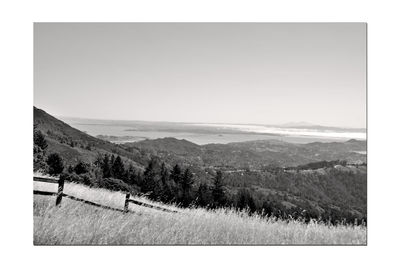 Landscape against clear sky