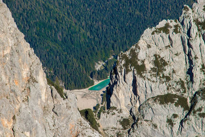 Scenic view of rocky mountains