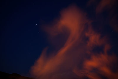 Low angle view of sky at night