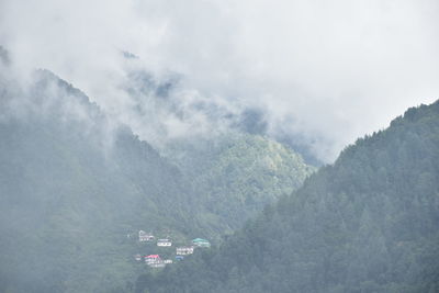 Aerial view of mountain range