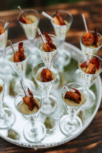 Close-up of food on table