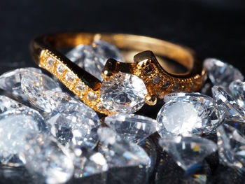 Close-up of wedding rings