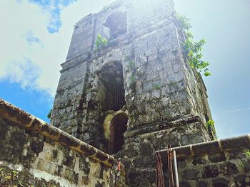 Low angle view of built structure against the sky