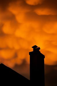 Low angle view of sky at sunset