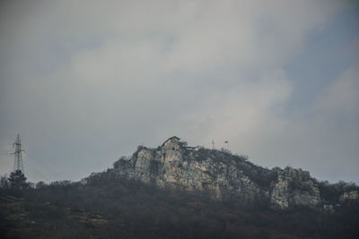 Low angle view of mountain against sky