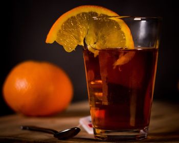 Close-up of drink on table