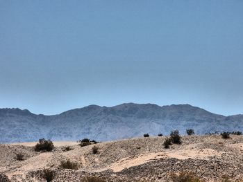 Scenic view of landscape against clear sky