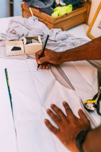 Woman working on paper