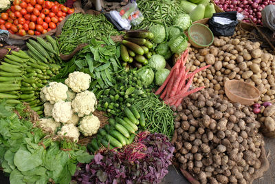 Vegetable market in kolkata, india