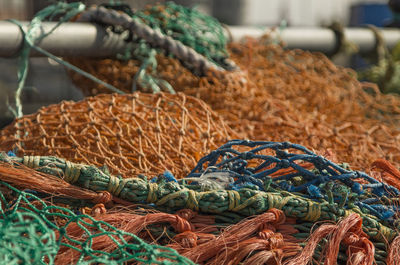 Close-up of fishing net